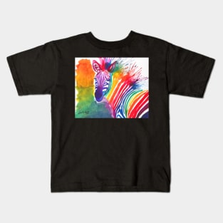 Rainbow Zebra Kids T-Shirt